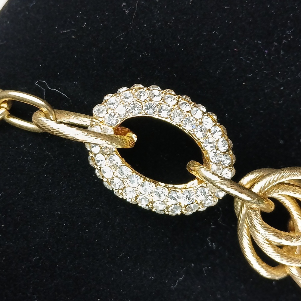 M. Haskell Layered Chain-Link & Rhinestone Necklace - Picture 2 of 6
